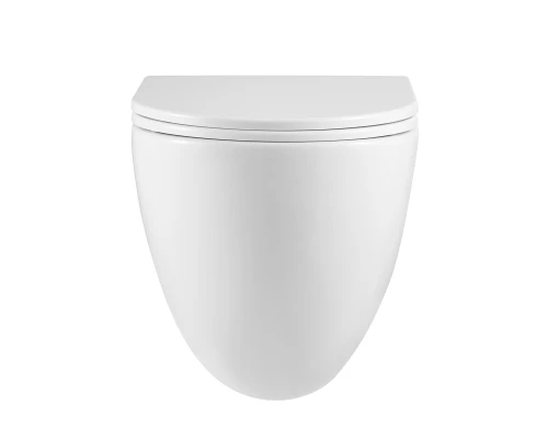 GLAZER WHITE Унитаз подвесной безободковый с сиденьем микролифт, LM, 9614003