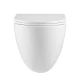 GLAZER WHITE Унитаз подвесной безободковый с сиденьем микролифт, LM, 9614003