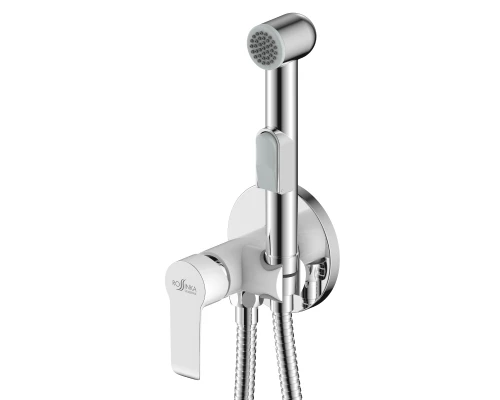 W25 Смеситель для биде, гигиен.душ на стену (к/25), р/ОД, хром/белый, ROS, W25-51