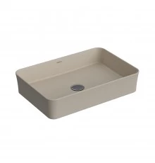 Раковина Ego SL накладная, 55x38 см, без отверстия под смеситель, жасмин матовый, BERGES
