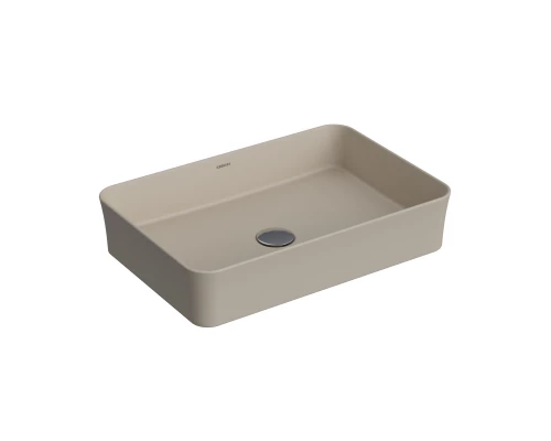 Раковина Ego SL накладная, 55x38 см, без отверстия под смеситель, жасмин матовый, BERGES