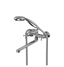 Flora Смеситель для ванны, плоск.пов.излив 300мм, р/ДВ, хром, LM, LM0152C