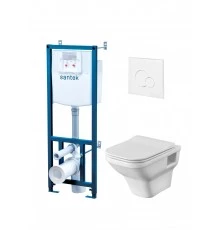 ПЭК ЛАЙН rimless (подв.унитаз+ инсталл.+сид.SC+белая кнопка двойного слива) САНТЕК