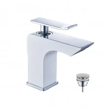 Смеситель Lemark Contest LM5806CW для раковины белый хром