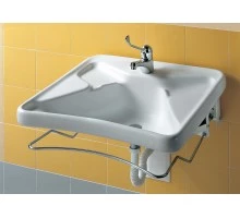 Комплект (Раковина МГН, пневматическое крепление, смеситель, сифон) H12