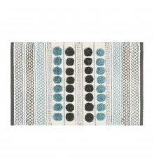 Коврик для ванной 1-ый  , FX-8030Y,  mix (голубой+графит+белый+серый), 50х80см 