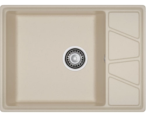 GRANFEST Мойка композит VERTEX, GF-V-680L, чаш+кр 680*500, кашемир