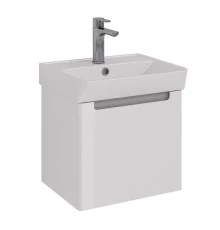 Тумба Lemark BUNO MINI 45 см под 1 раковину, подвесная, 1 ящик, цвет планки: Серый, цвет корпуса, фа