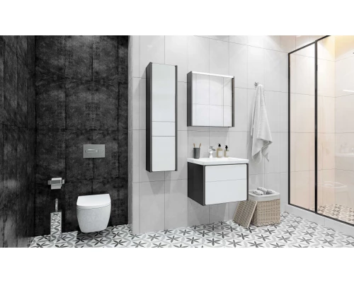 RONDA Тумба под раковину GAP 60, белый глянец/серый матовый, ROCA