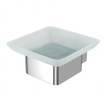 Мыльница SMOOTH LINE с держателем, хром