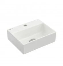 Раковина Small накладная, 29х24 см, с отверстием под смеситель, прямоугольная, белый глянец, BERGES