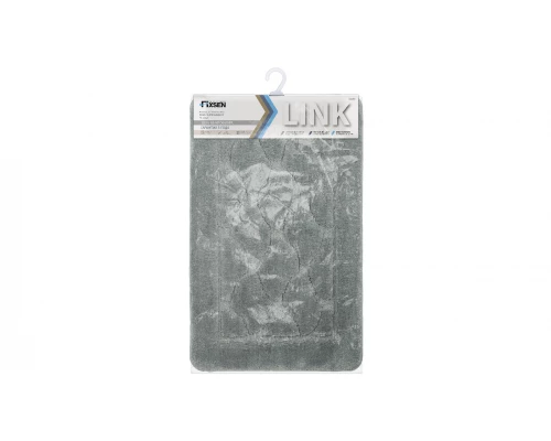 Коврик для ванной Fixsen Link 1-ый FX-5002K, серый, 50х80 см.