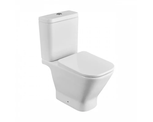 GAP Чаша унитаза напольного, горизонтальный выпуск, белая.  ROCA