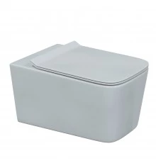 Унитаз подвесной FLOE, сиденье дюропласт Floe Slim SO, микролифт, быстросъем, белый, BERGES