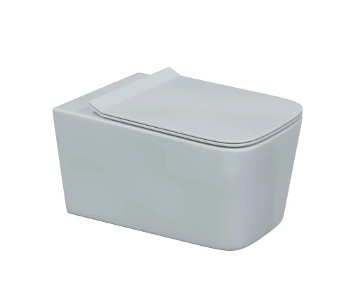 Унитаз подвесной FLOE, сиденье дюропласт Floe Slim SO, микролифт, быстросъем, белый, BERGES