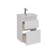 Тумба Lemark COMBI 50 см под 1 раковину, подвесная/напольная, 2 ящика, цвет корпуса, фасада: Белый г