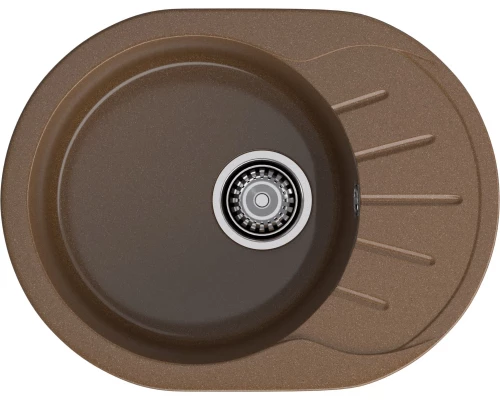 GRANFEST Мойка композит RONDO GF-R--580L  чаша с крылом 579*445мм  терракот арт.GF-