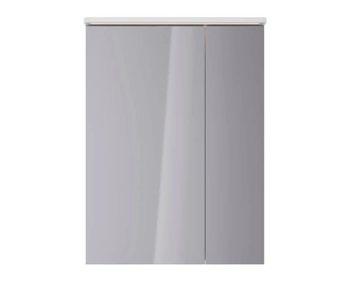 Шкаф зеркальный Lemark ZENON 60х80 см 2-х дверный с козырьком-подсветкой, с розеткой, цвет корпуса: 