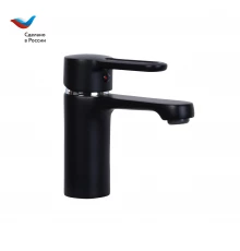 КОТТЕДЖ Смеситель для умывальника с литым изливом, черный, СЛ-ОД-Т1Ч, Славен