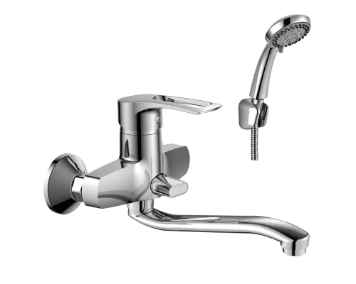 T40 Смеситель для ванны, S-обр.пов.излив 350мм(к/40), р/ОД, хром, ROS, T40-34