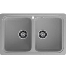 GRANFEST Мойка композит STANDART GF-S--780K  2 чаши 780*510 мм  серый арт.GF-