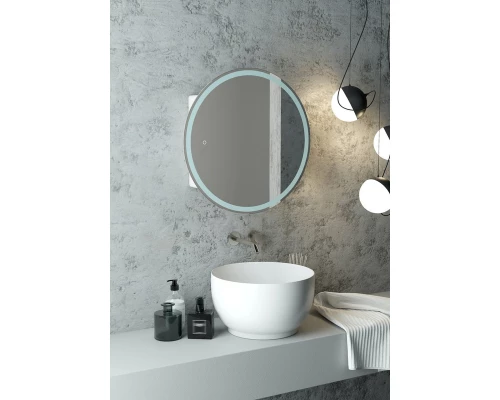 Зеркало-шкаф Torneo White LED d 600 с подсветкой