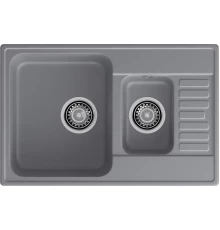 GranFest QUARZ (ECO-21К) Мойка 1,5-чаш+кр 740*480 (темно-серый)