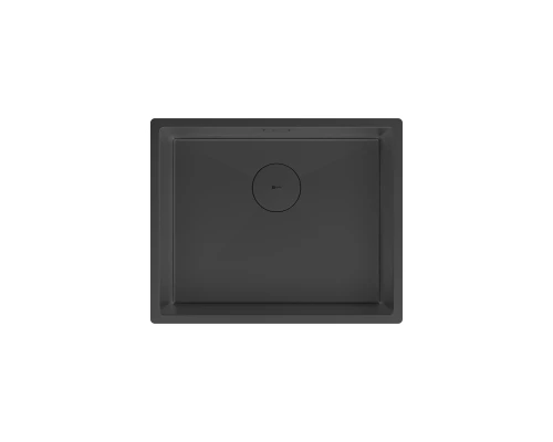 Кухонная мойка Lemark OLANGA 540 прямоугольная из нержавеющей стали цвет Черный матовый