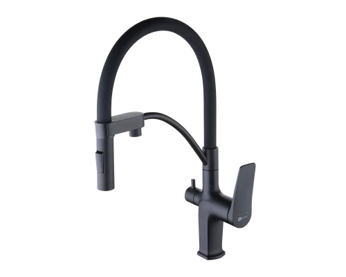 Bronx Смеситель для кухни, гиб.выс.пов.излив227мм ,р/ОД, черный, LM, LM3761BL