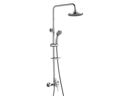 A35 Смеситель для душа, без излива с верх.лейкой 'Троп.дождь', р/ОД, хром, ROS, A35-45