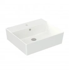 Раковина Ego 50х45 см, накладная, прямоугольная, белый глянец, BERGES