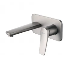 Bronx Смеситель для раковины, монолит.излив172мм встр.дон.клап.Click/Clac,р/ОД, графит, LM, LM3726GM