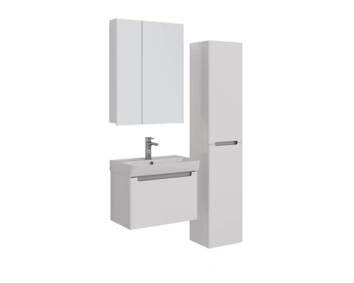 Тумба Lemark BUNO MINI, 60 см под 1 раковину, подвесная, 1 ящик, цвет планки: Серый, цвет корпуса, ф