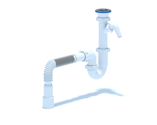 Сифон Ани 1 1/2"*40 прямоточный с отв ст.м. с г/т 40х40/50, ANI PLAST