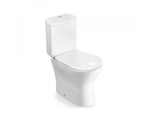 LEON Чаша унитаза напольного, двойной выпуск, белая. ROCA