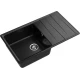 GRANFEST Мойка композит LEVEL, GF-LV-860L, чаш+кр 860*500, черный