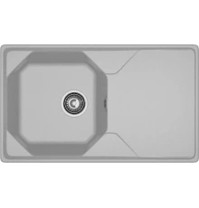 GRANFEST Мойка композит UNIQUE, GF-U-840L, чаш+кр 840*500, серый