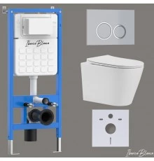 Комплект 3в1 IBERICA BLANCA инсталляция SILENCIO, унитаз BURGOS ALTO белый, кнопка смыва ESTI-O хром матовый (IB001.BRA.231.824)