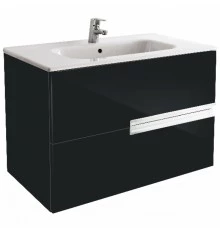 VICTORIA NORD Black Edition Тумба под раковину VICTORIA 80, черный глянец, ROCA