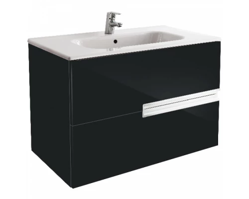 VICTORIA NORD Black Edition Тумба под раковину VICTORIA 80, черный глянец, ROCA