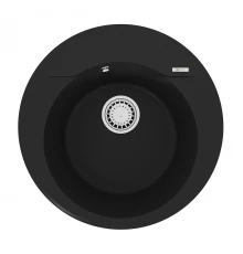 Кухонная мойка Lemark SULA 500 врезная круглая из кварцгранита, Антрацит