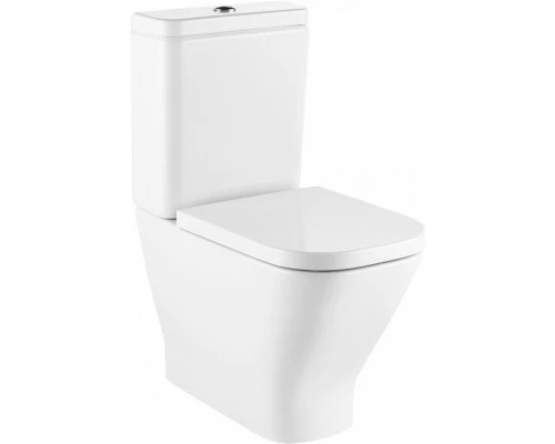 GAP CLEAN RIM Чаша унитаза приставного c безободковым смывом, двойной выпуск, белая. ROCA