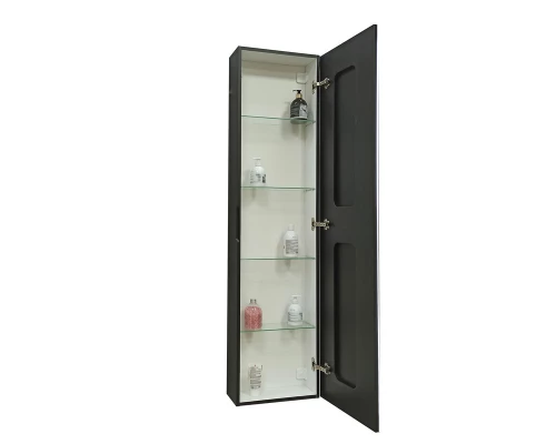 Зеркало-шкаф Mirror Box black Led 400х1600