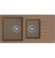 GRANFEST Мойка композит PRACTIK GF-P--980KL  2 чаши с  крылом 980*510 мм  терракот  арт.GF-