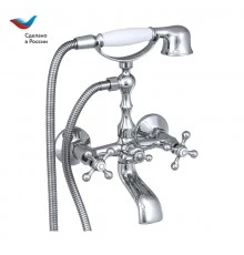 КОТТЕДЖ Смеситель для ванны с коротким литым изливом, двуручный, СЛАВЕН, А30