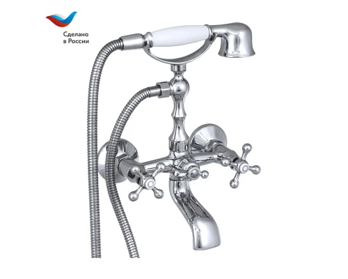 КОТТЕДЖ Смеситель для ванны с коротким литым изливом, двуручный, СЛАВЕН, А30