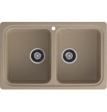 GRANFEST Мойка композит STANDART GF-S--780K  2 чаши 780*510 мм  песочный арт.GF-