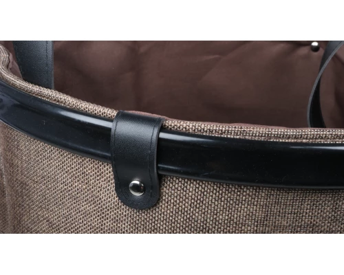 Корзина для белья с ручками FX-1034, коричневая, 80 литров