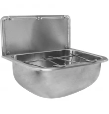 Раковина настенная с фартуком и съемно-откидной решеткой 416*457*342