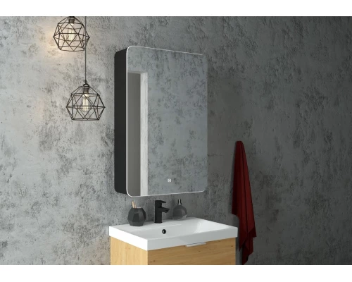 Зеркало-шкаф Eltoro black LED 560х850 правый